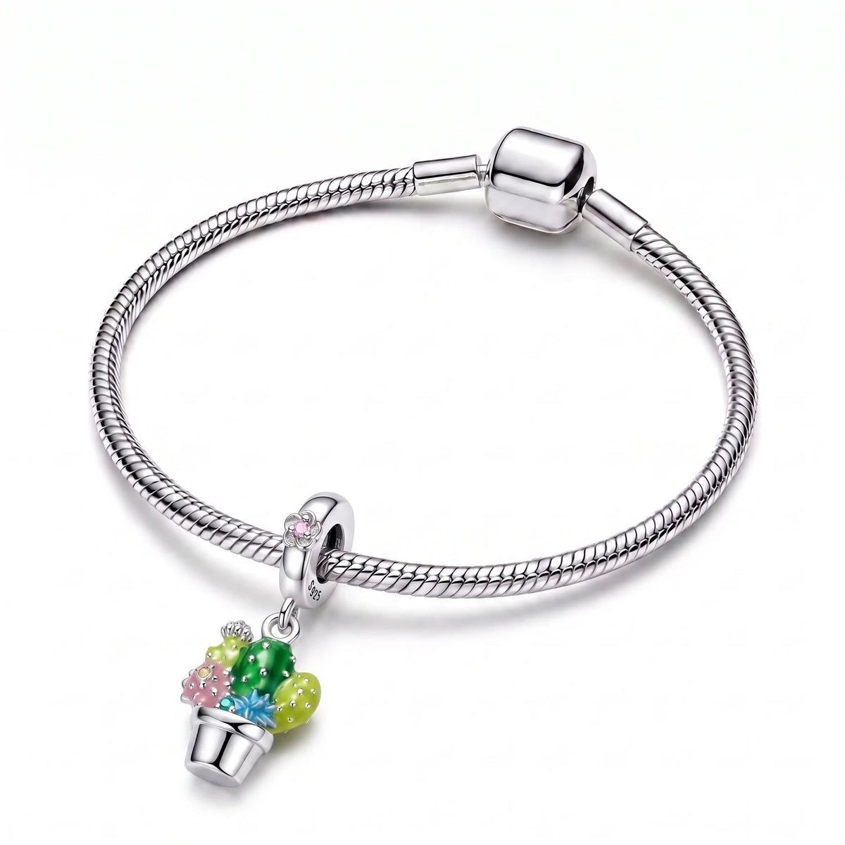Berloque Oasis de Cristal em Prata 925