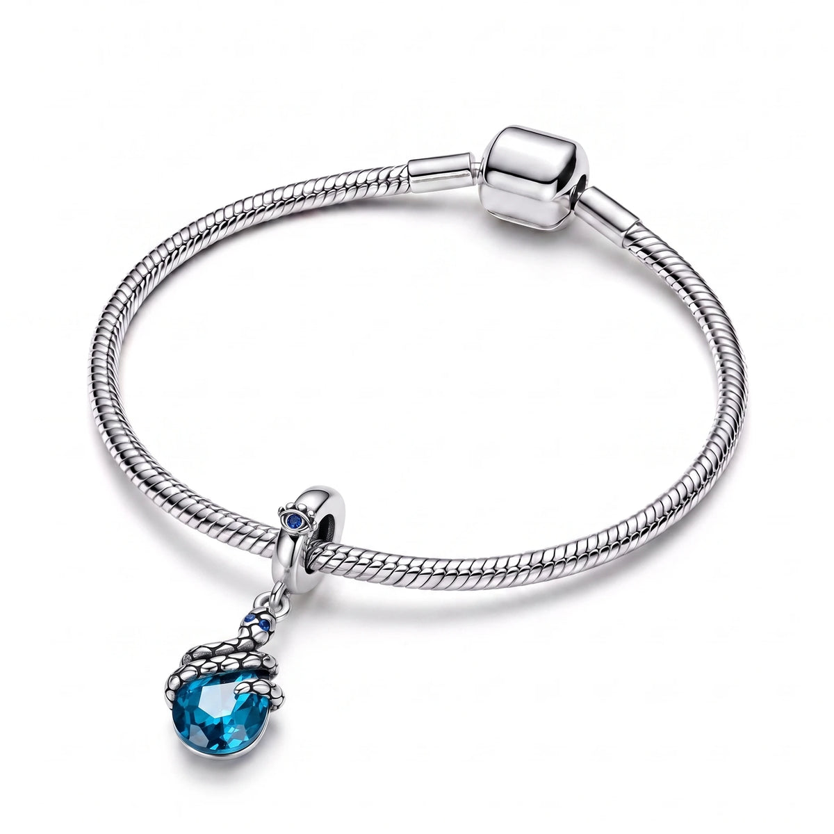 Berloque Serpente Royal em Prata 925