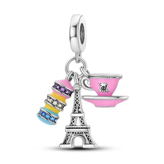 Berloque Bonjour Paris em Prata 925