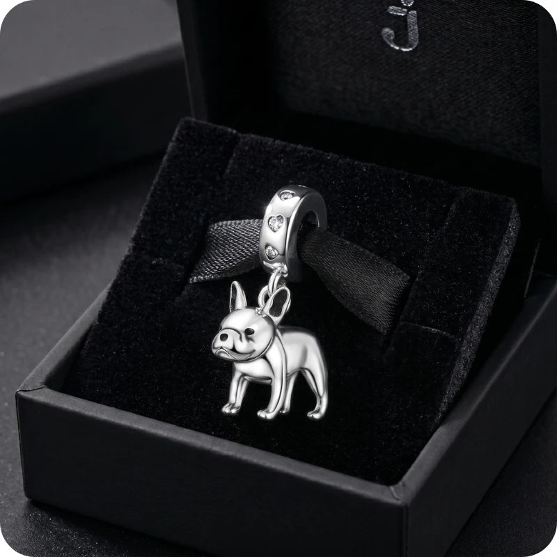 Berloque Bulldog Francês em Prata 925