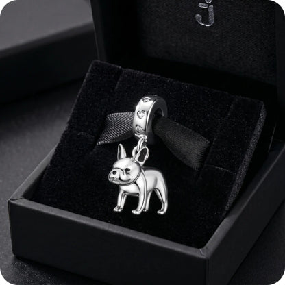 Berloque Bulldog Francês em Prata 925