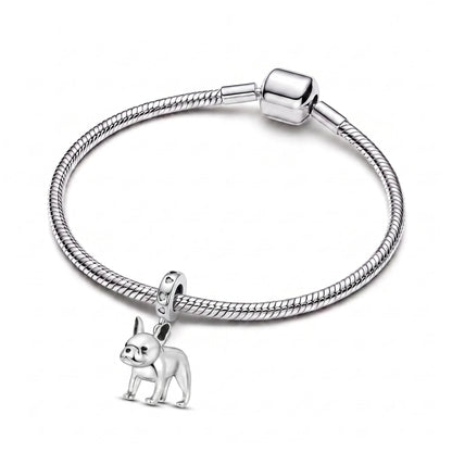 Berloque Bulldog Francês em Prata 925