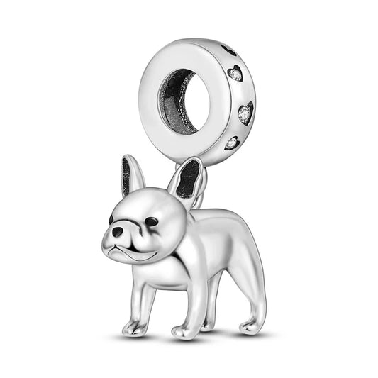Berloque Bulldog Francês em Prata 925