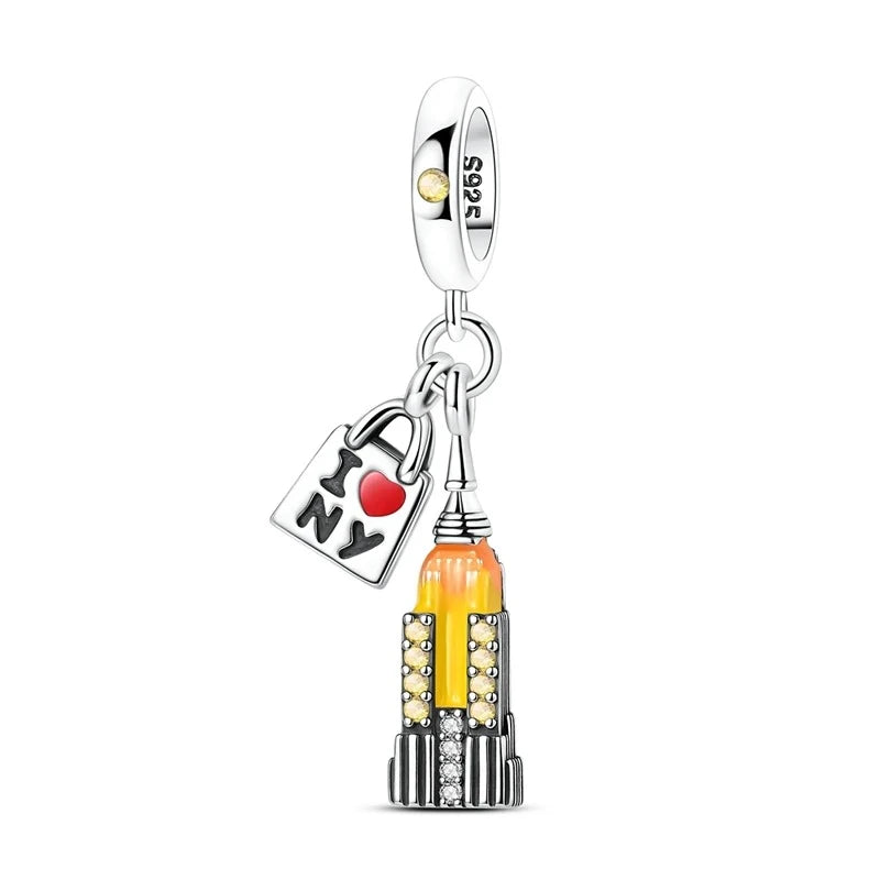 Berloque Empire State em Prata 925