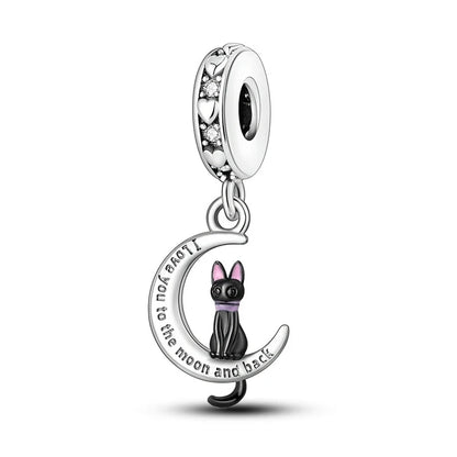 Berloque Gato Lunar em Prata 925