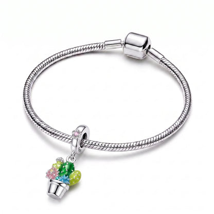 Berloque Oasis de Cristal em Prata 925