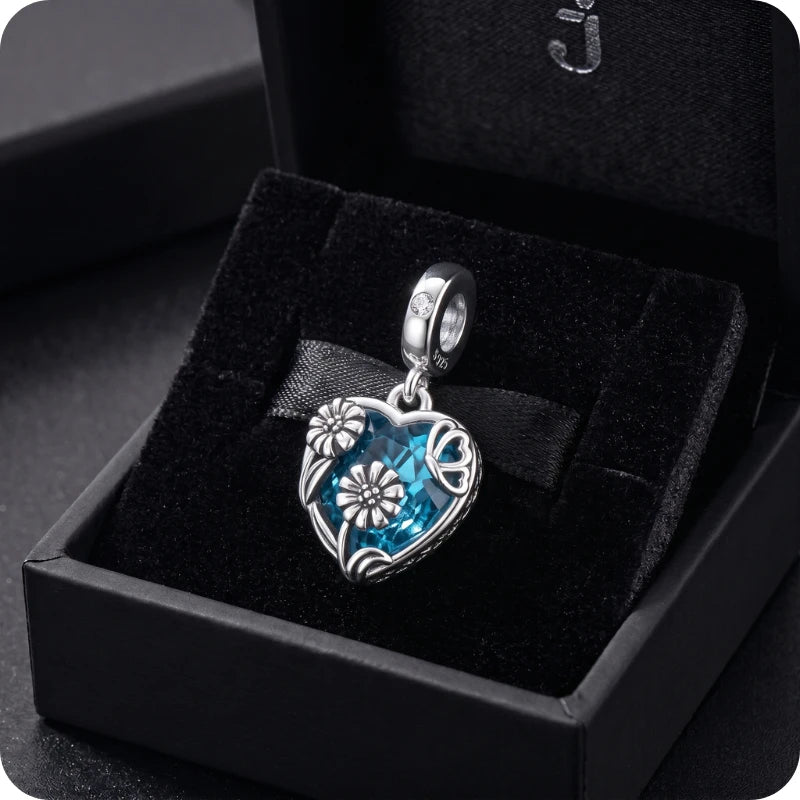 Berloque Primavera Azul em Prata 925