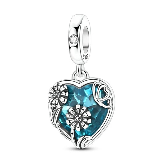 Berloque Primavera Azul em Prata 925
