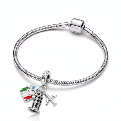 Berloque Roteiro Italiano em Prata 925