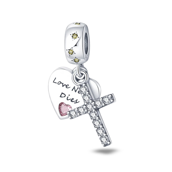 Berloque Prata 925 Fé e Amor