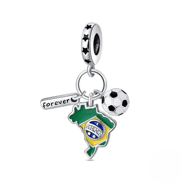 Berloque Prata 925 País do Futebol