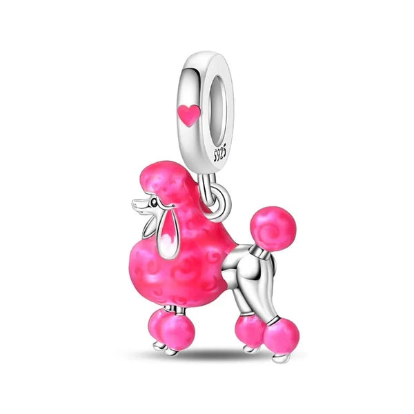 Berloque Prata 925 Poodle Parisiense