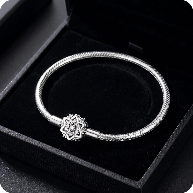 Pulseira para Berloques Floco de Neve em Prata 925