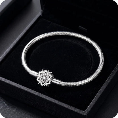 Pulseira para Berloques Floco de Neve em Prata 925