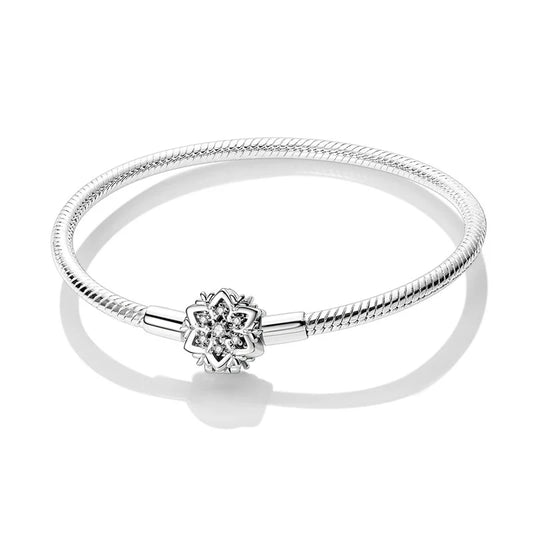 Pulseira para Berloques Floco de Neve em Prata 925