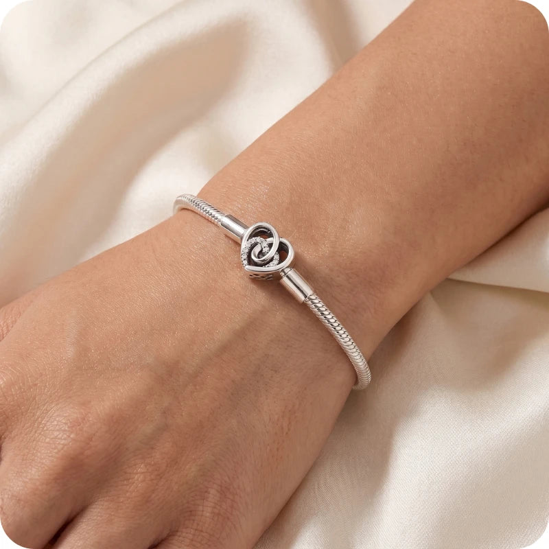 Pulseira para Berloques Nó do Amor em Prata 925