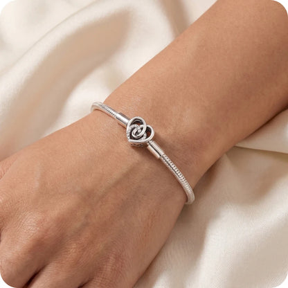Pulseira para Berloques Nó do Amor em Prata 925