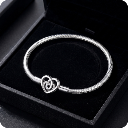 Pulseira para Berloques Nó do Amor em Prata 925