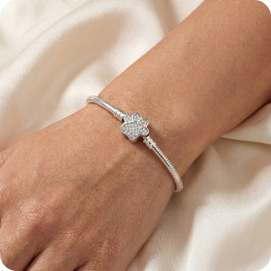 Pulseira para Berloques Patinha em Prata 925