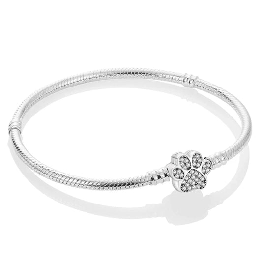 Pulseira para Berloques Patinha em Prata 925